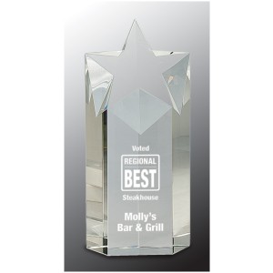 Clear Crystal Star Column