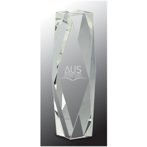 Clear Crystal Facet Tower