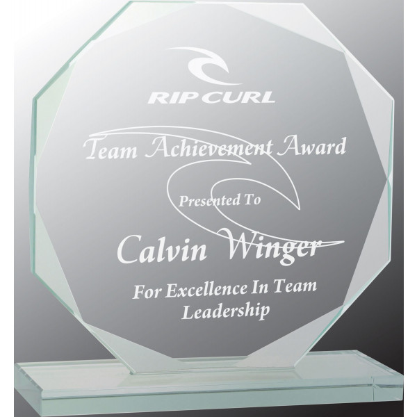 Octagon Jade Glass Award