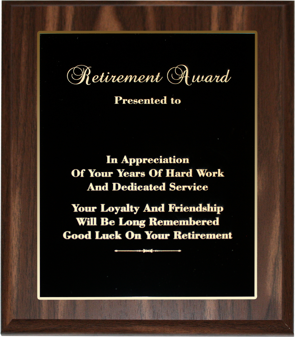 Retirement Award Plaque Template Vegas Trophies