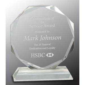 Crystal Octagon on Clear Base