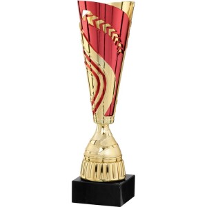 Red and Gold Assembled Cup on Marble Base