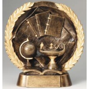 Lamp of Knowledge Resin Plate